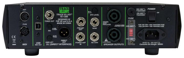 Trace Elliot TE-1200 1200W Bass Amplifier Head Professional Performance