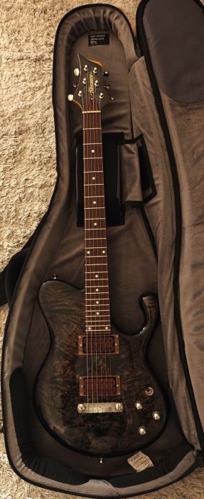 Fibenare Erotic Dalmat Single Cut Charcoal | Boutique Handmade Electric Guitar 