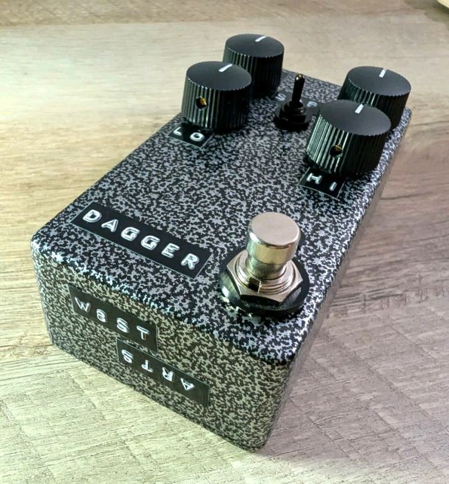 W8ST ARTS Dagger Handmade Overdrive Pedal OP07 NOS DIODES One-Off