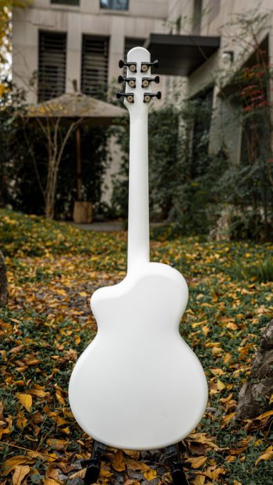 Natasha Asteroid 38" travel carbon fiber acoustic electric guitar Smart White