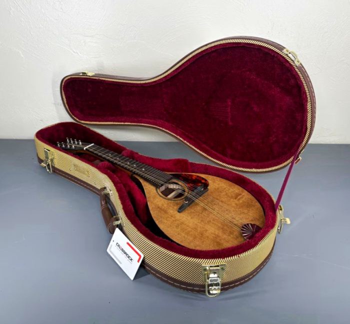 A-Style 8-String Mandolin Natural Brown Spruce/Mahogany w/ Hard Case
