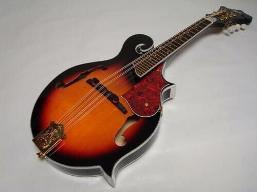 Free Gig Bag Hand Carved Solid Spruce Top F Style Mandolin, Sunburst