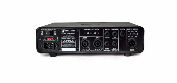 Genzler Kinetix 800 Bass Amp 800W Tube Preamp Class D Lightweight Bass Head