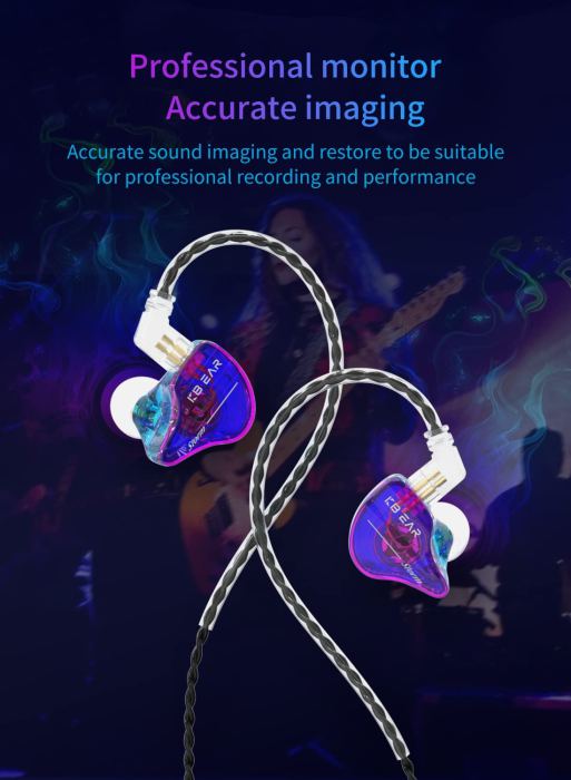 Professional In-Ear Monitor Earphones for Musicians, Singers, and Drummers