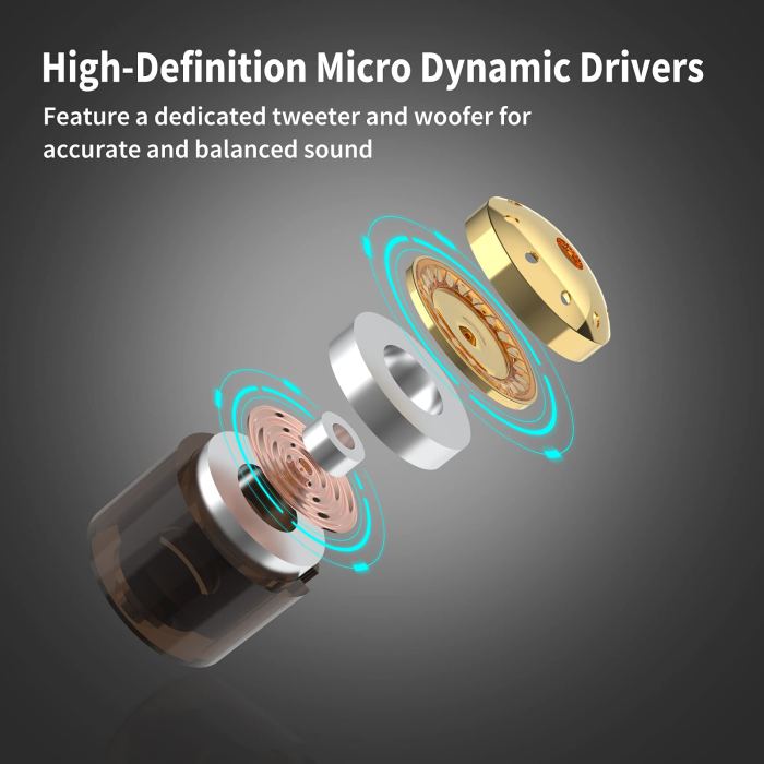 Professional In-Ear Monitor Headphones for Musicians with MMCX Connector