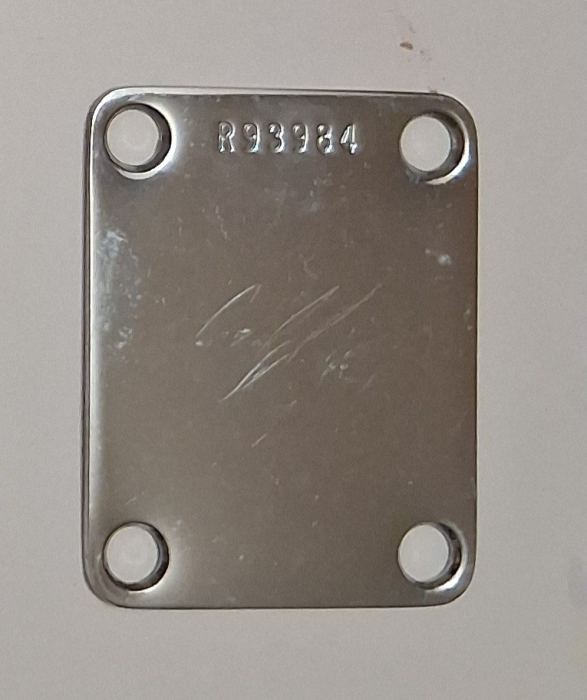 2018 Fender Custom Shop Relic 1960 Stratocaster guitar neck plate 60 Strat 