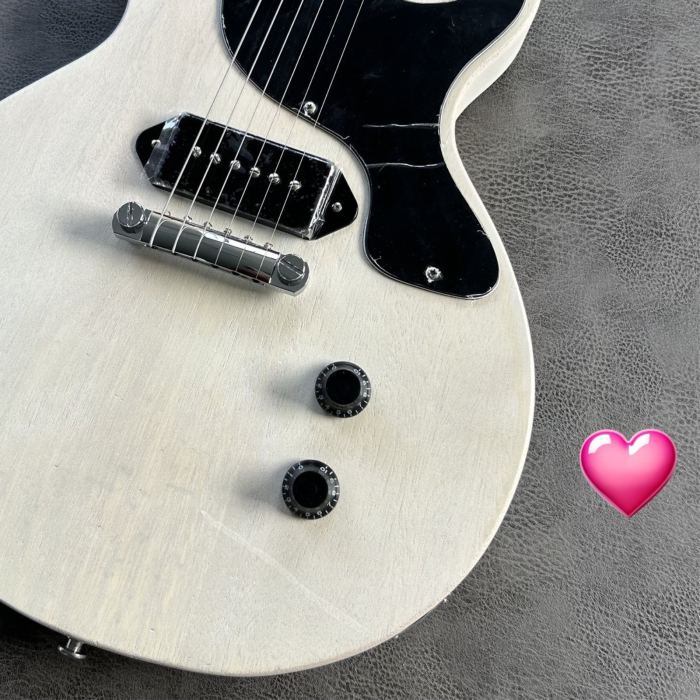 Custom Shop White TV Relic Electric Guitar P90s  Mahogany Body