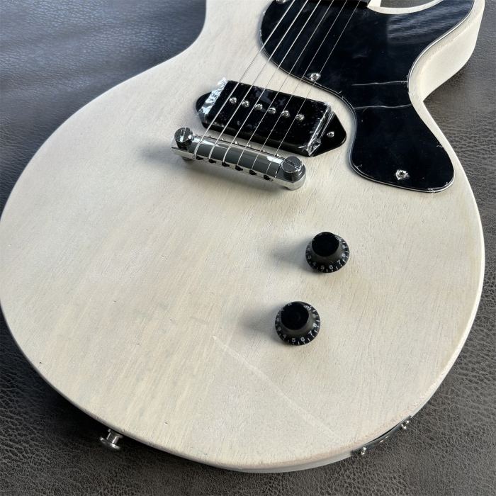 Custom Shop White TV Relic Electric Guitar P90s  Mahogany Body