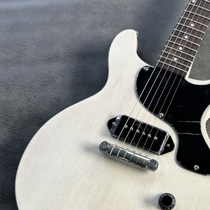Custom Shop White TV Relic Electric Guitar P90s  Mahogany Body