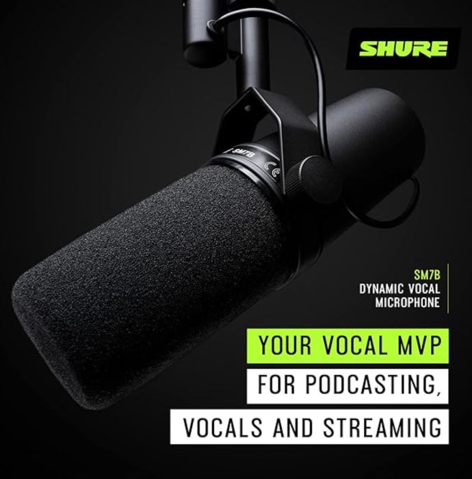 Shure SM7B Cardioid Dynamic Vocal Microphone