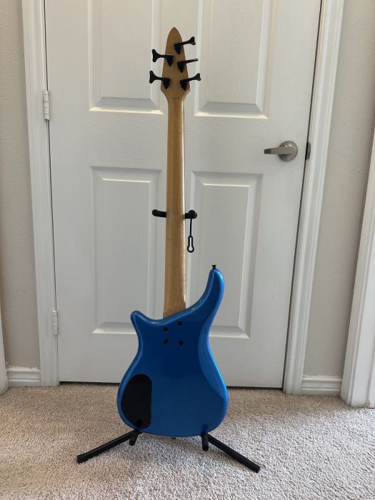Rogue Series III 5 string bass guitar converted fretless