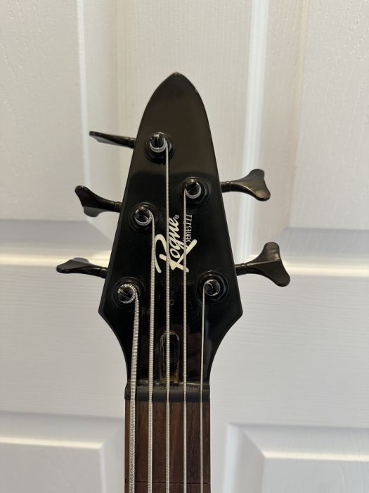 Rogue Series III 5 string bass guitar converted fretless