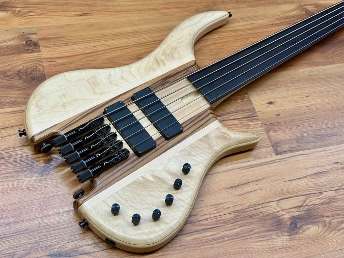 Merlos Trium 5 Headless Fretless Bass Guitar