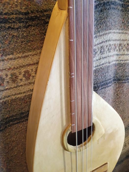 Right-hand Fretless Pocket Bass 4 String. Poplar Wood Festival Bass  30"  Scale 