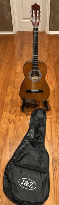 Classical Guitar made by J&Z  With Plastic Case And Stand