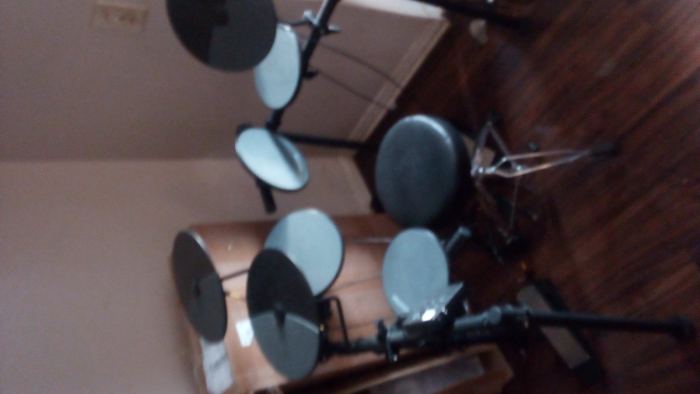Digital Electronic Full Drum Kit w/ Drum Pads, Cymbal Pads, Drum Module & Stool