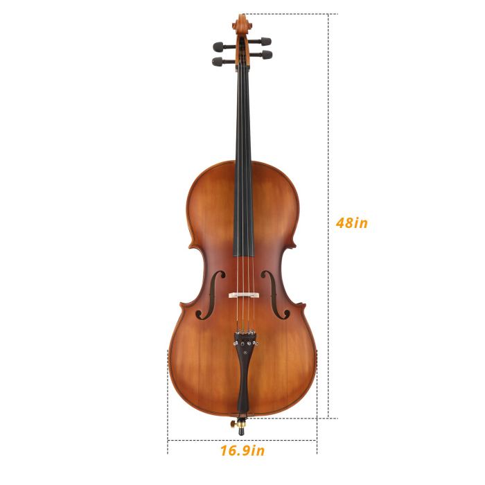🛷FREE SHIPPING!🛷 Cello w Case/Bag Made of Spruce, Ebony, and Maple +Bow!
