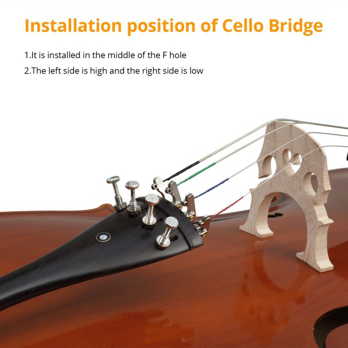 ❄️FAST, FREE SHIPPING!❄️ Cello w Case/Bag Made of Spruce, Ebony, and Maple +Bow!