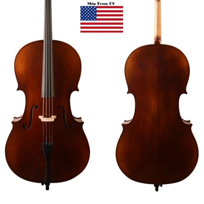 Standard !4/4  cello Solid Wood! Handmade.Free soft case ,bow and shipping