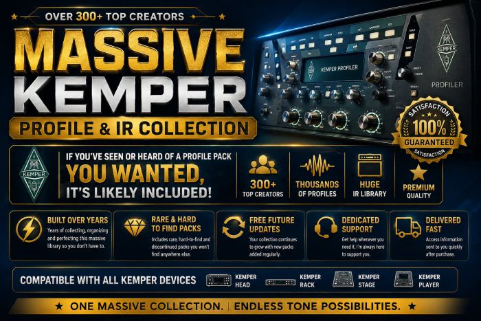 Kemper Profiles & IRs Massive Collection | 300+ Top Creators | Delivered Fast
