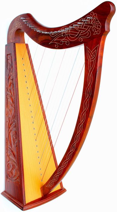 LARGE 37" DIAGNOL CELTIC HARP IRISH FOLK LAP 22 STRINGS