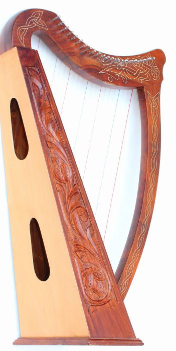LARGE 37" DIAGNOL CELTIC HARP IRISH FOLK LAP 22 STRINGS