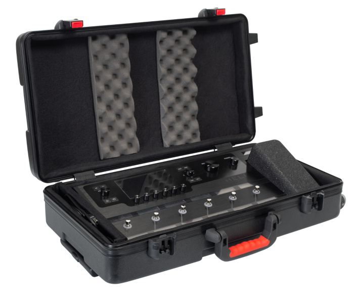 Gator Cases ATA Style Case for Line 6 Helix Multi-FX Floor Processor with Wheels
