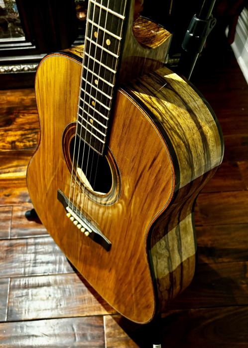 CanyonRoad Guitars, custom, luthier-built acoustic guitar.   Black Limba/Cedar