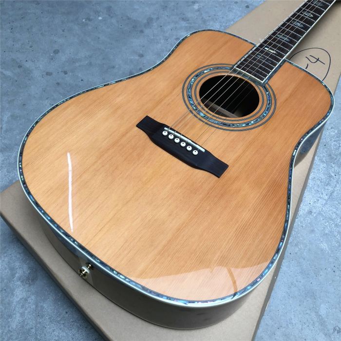 Top Quality 41" D Type Solid Cedar Acoustic Guitar Rosewood Body and Fingerboard