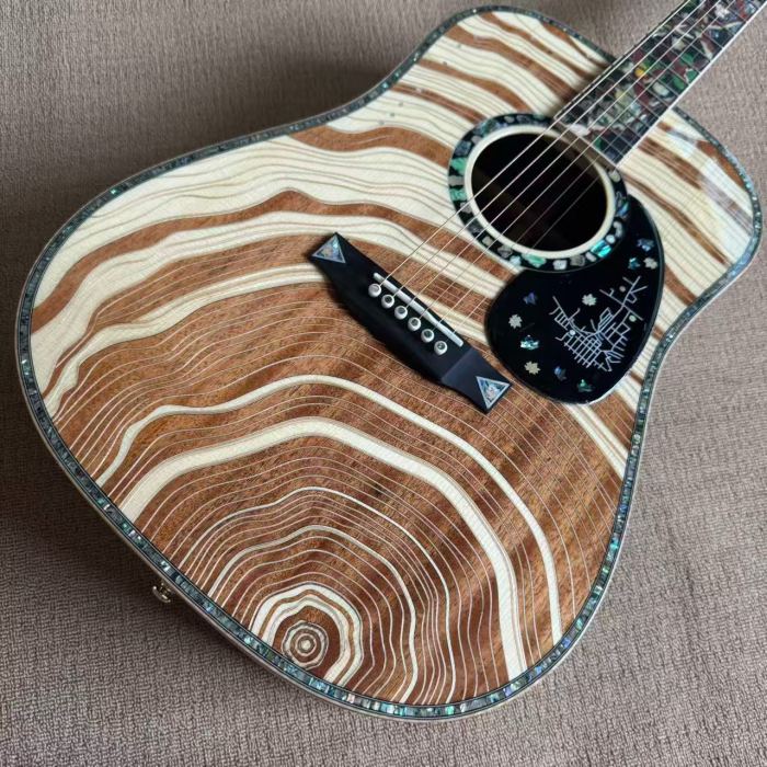 Requires custom-made guitars ， All solid acoustic guitars.
