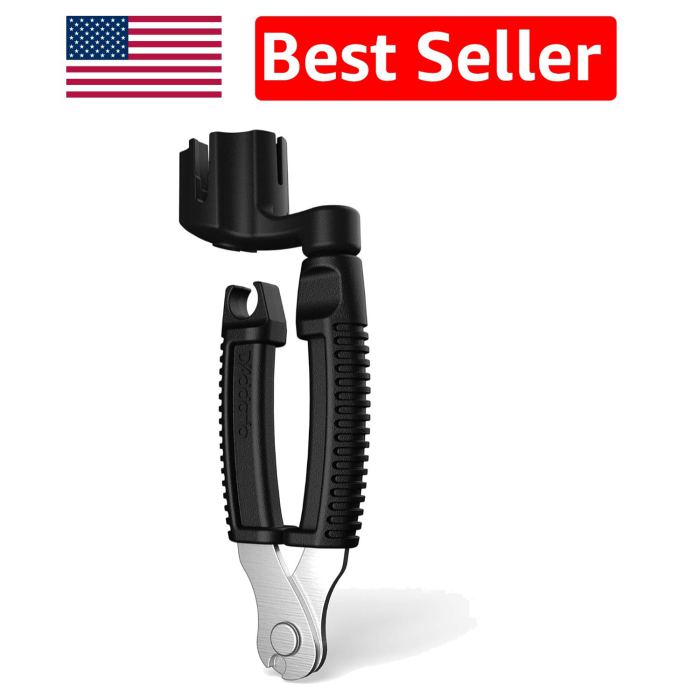 Pro-Winder All-in-One Guitar String Winder, Cutter & Bridge Pin Puller - Black