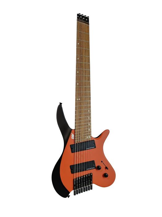 Electric Guitar 8 String Headless Multi Scale Red Black IEHLFF8-300