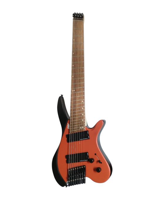 Electric Guitar 8 String Headless Multi Scale Red Black IEHLFF8-300