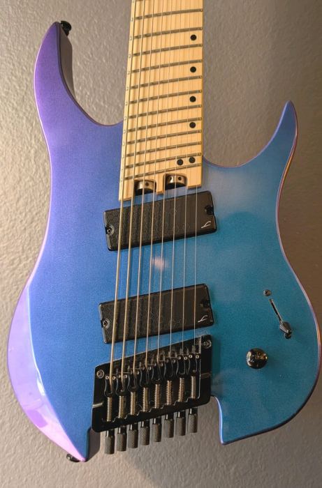 Legator G8FS Lunar Eclipse Headless 8 String Electric Guitar Ghost Multiscale