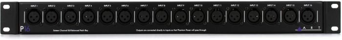 ART P16 16-channel XLR Balanced Patchbay (2-pack)