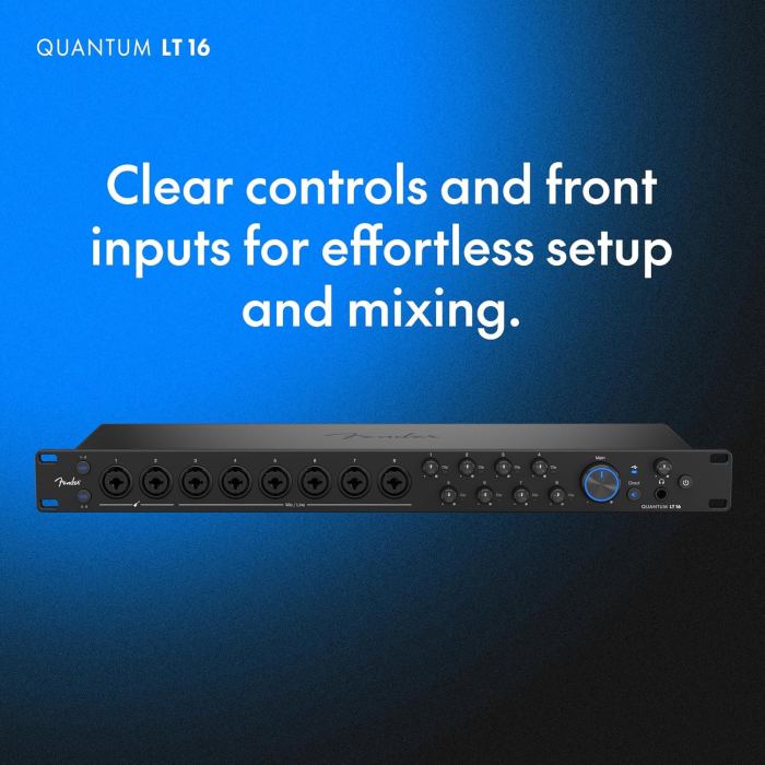 Fender Quantum LT 16 | 16-in 8-out USB-C Audio Interface for Music...