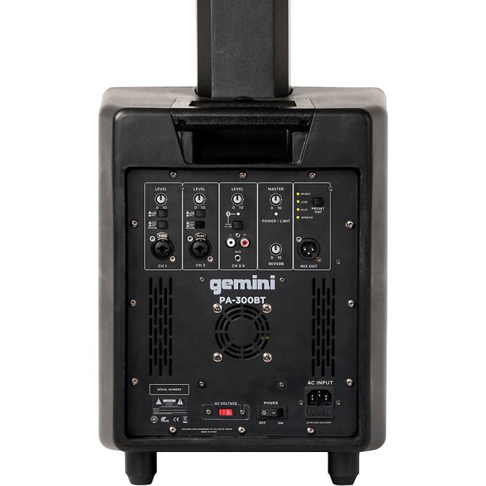 Gemini PA300BT Portable Line Array Column PA Speaker System  LN