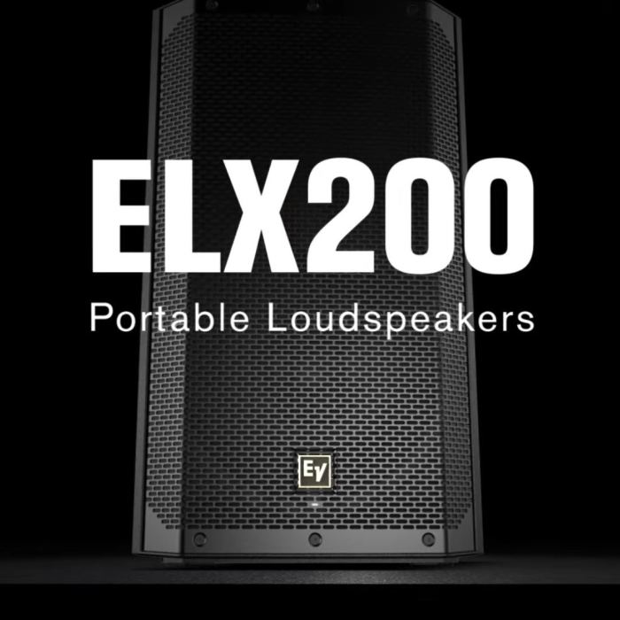 Electro Voice ELX200 12P 12 Inch Powered Loudspeaker Speaker Stand Bundle PRO