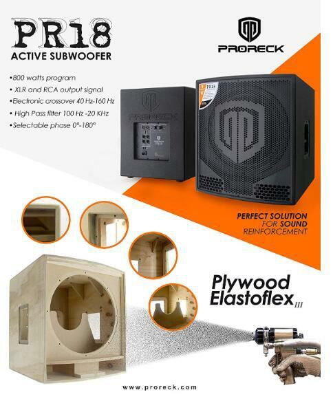 PRORECK 18 inch Powered Subwoofer 2000W Stage Live Sound Concert Bass Speaker