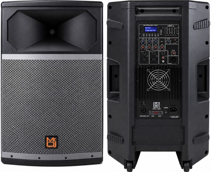 MR DJ PRO115BT PRO PA DJ 15" 2-Way Powered/Active Live Sound Loudspeaker