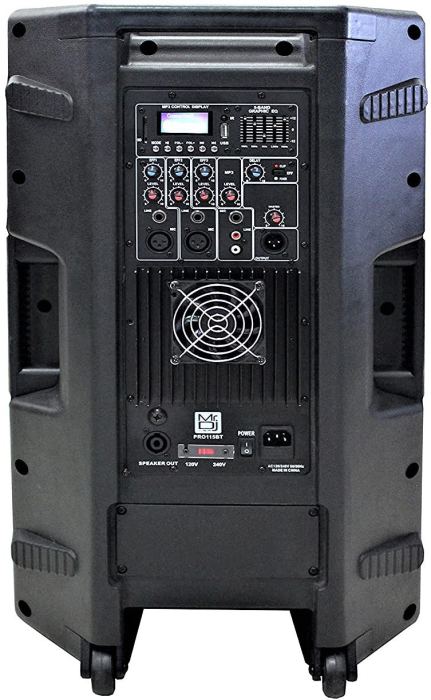 MR DJ PRO115BT PRO PA DJ 15" 2-Way Powered/Active Live Sound Loudspeaker
