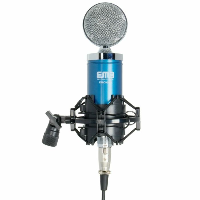 EMB Pro 900 Blue Studio Condenser Microphone + Shock Mount + Anti-wind Foam Cap