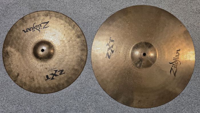 Used Set Of Zildjian ZXT Cymbals - Ride/Crash/Hi-Hats 20/16/14 Great Sound