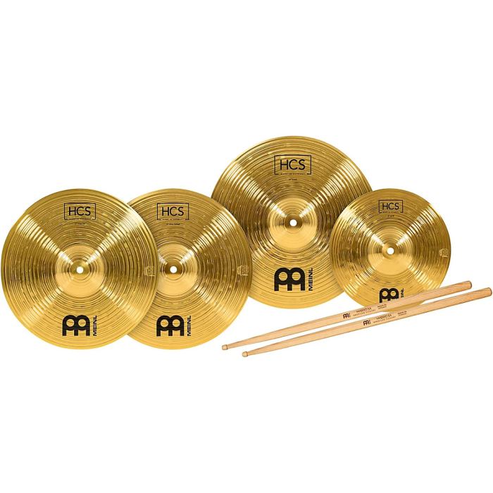 Meinl HCS Cymbal Pack with FREE Splash, Sticks, and Lessons