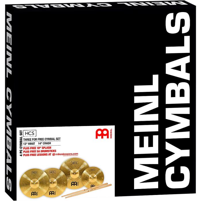 Meinl HCS Cymbal Pack with FREE Splash, Sticks, and Lessons