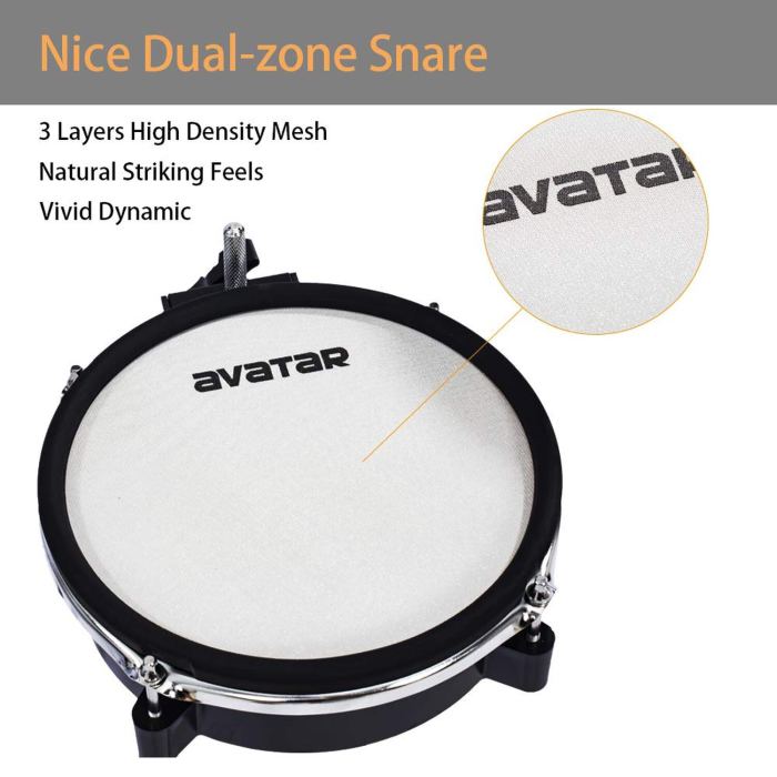 SD61-5 Professional Electric Drum Set Mesh Electronic Drum Kit with 447 Sound...
