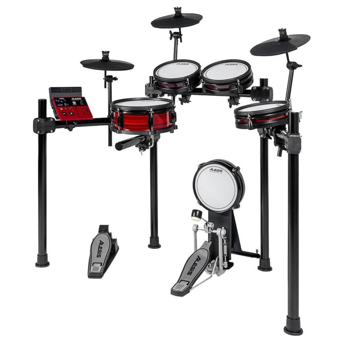 Alesis Nitro Pro Drum Kit 8-Piece Drum Kit with Mesh Heads and Bluetooth
