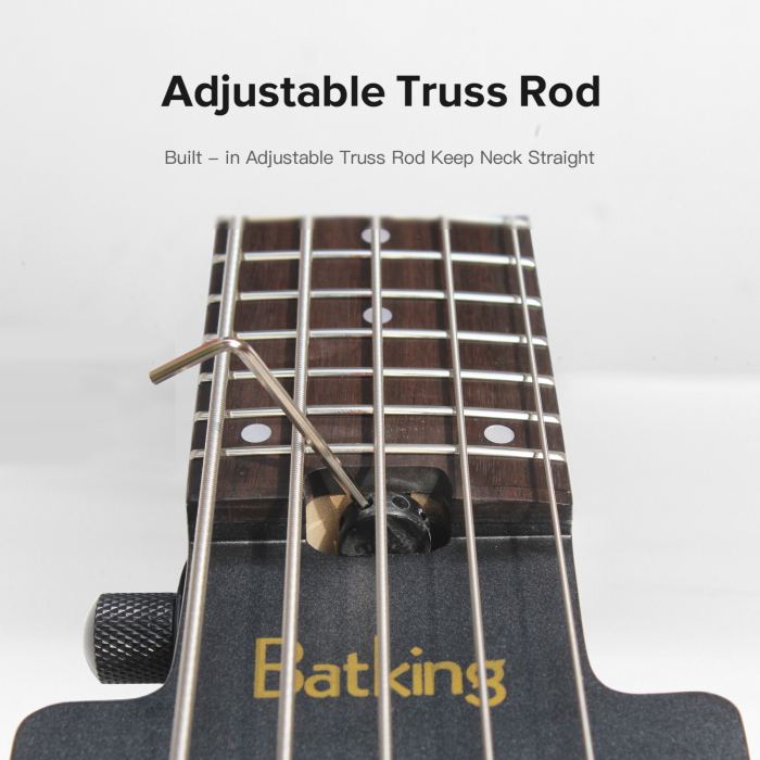 Batking Travel Bass Guitar Electric Headless Bass 5 String Electric Bass Gigbag