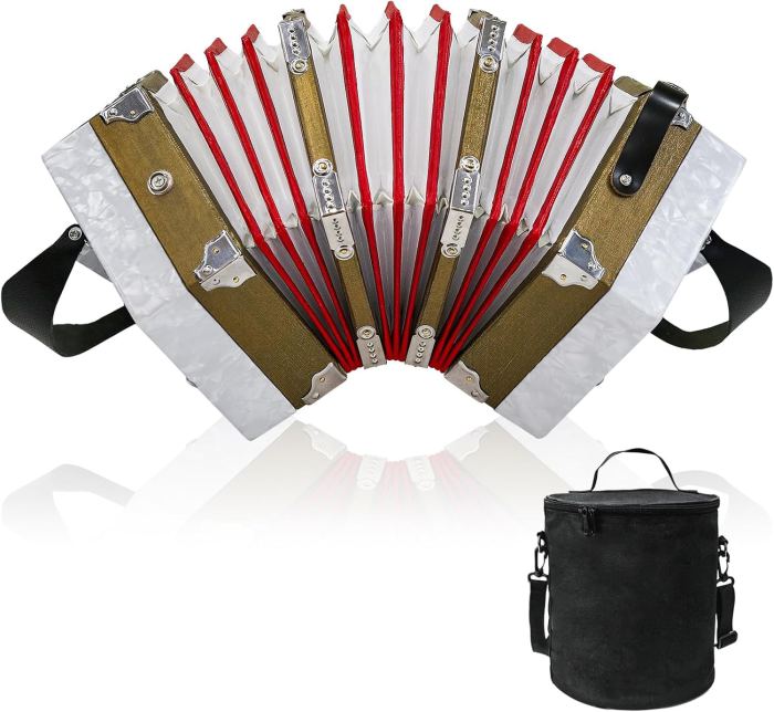 Concertinas,20-Key Accordion for Adults, Professional Accordion for Beginners, A