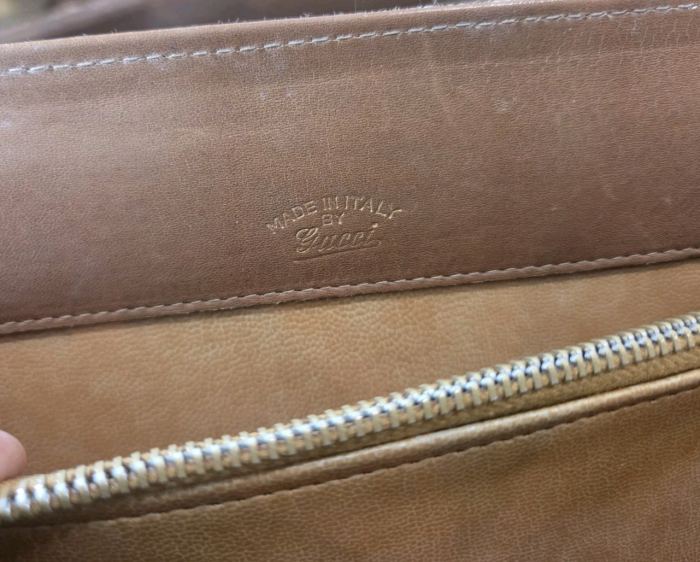 Rare Old Gucci Micro GG  Accordion Top Handle Bag Flap-over Slide Clasp 